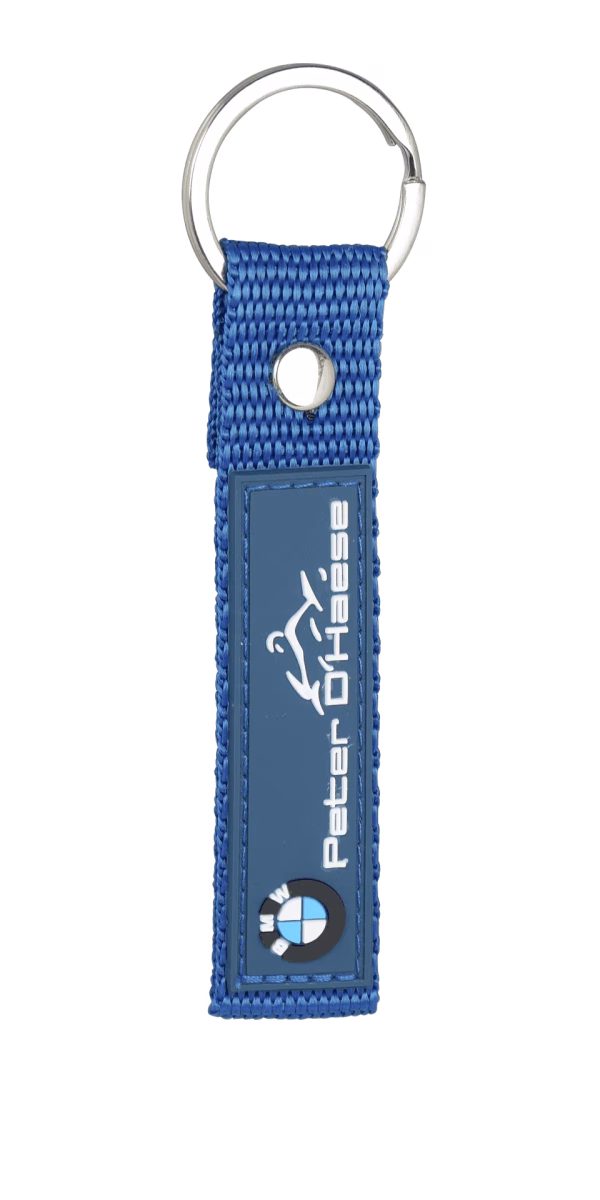 Korte lanyard met pvc label sleutelhanger