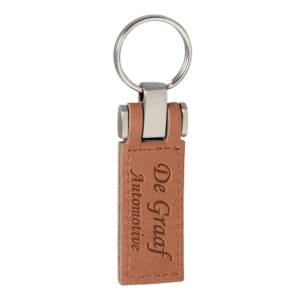 Leren sleutelhanger met logo