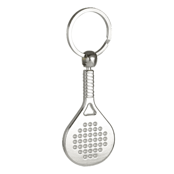 Metalen sleutelhanger in Padelracket vorm