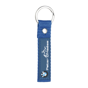 Korte lanyard met pvc label sleutelhanger