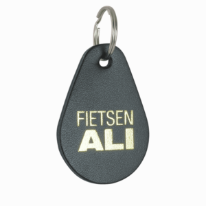 Tuig leren sleutelhanger met logo